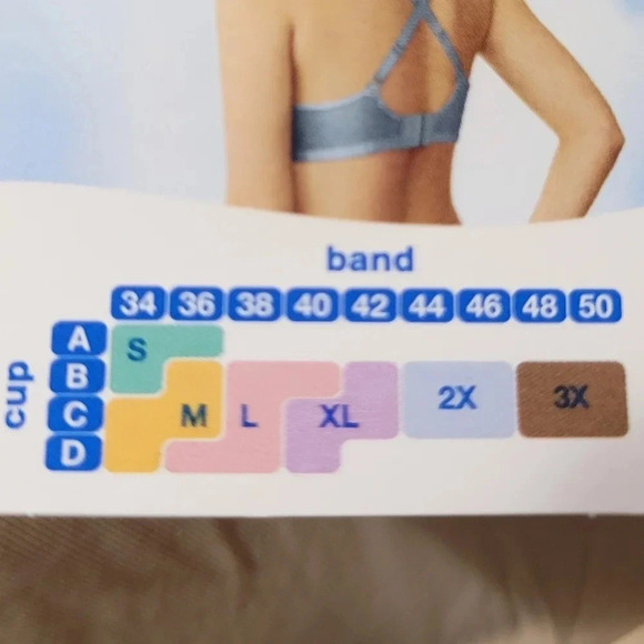 SMALL Hanes G521 HB21 Oh So Light Comfort Wireless Wire Free Bra Gray NWT - Picture 5 of 5